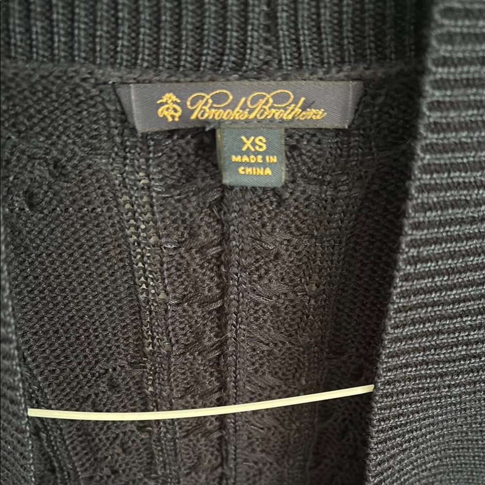 Brooks Brothers Blue Shawl Collar Cardigan Women’s XS Preppy Luxe Knit - Picture 2 of 4